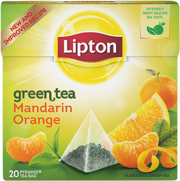 Lipton Mandarin Orange Green Tea 20 Bags 34 G - Lipton Black Tea Citrus (1024x1024), Png Download
