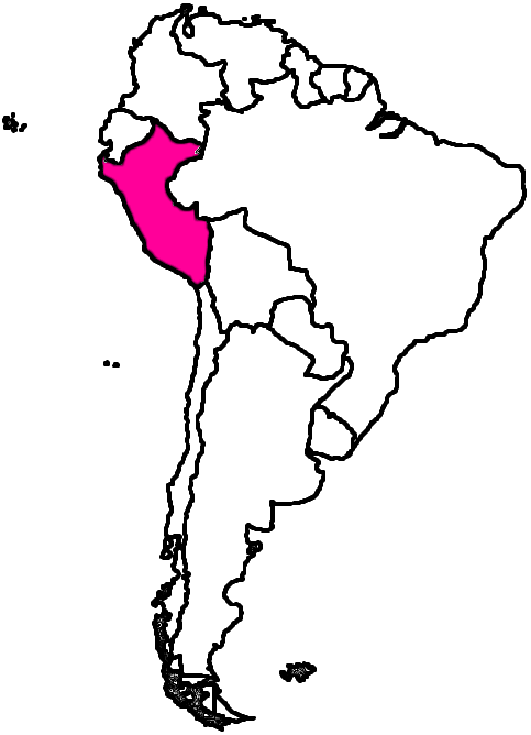 Which Country Is Shaded On The Map Colombia - South America Map Drawing (483x668), Png Download