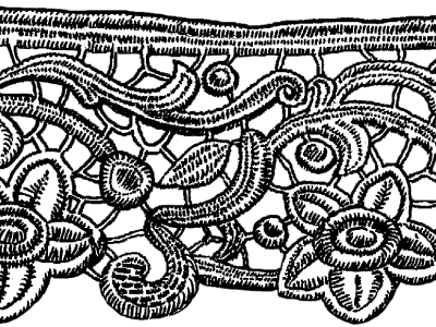 Transparent Lace Fabric Patterns Background - Lace (400x300), Png Download