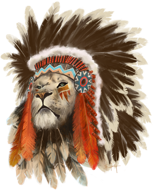 Bleed Area May Not Be Visible - Lion Chief (560x700), Png Download