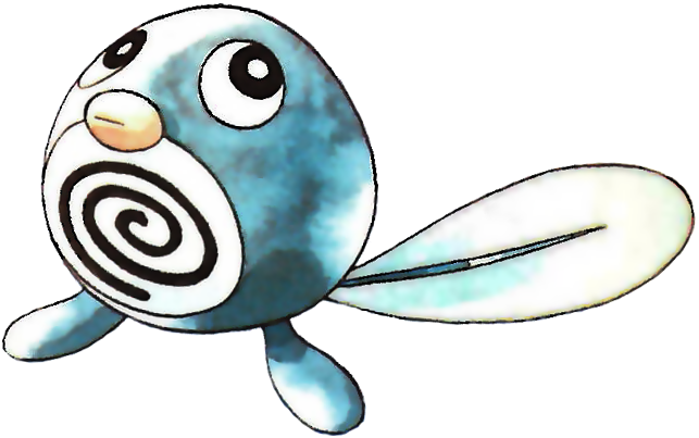Poliwag Pokemon Red And Blue Official Game Art - Poliwag Red And Blue (643x403), Png Download