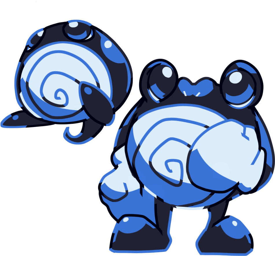 Poliwag And Poliwhirl Prototypes By ~mblock On Deviantart - Poliwag Beta (1000x1000), Png Download
