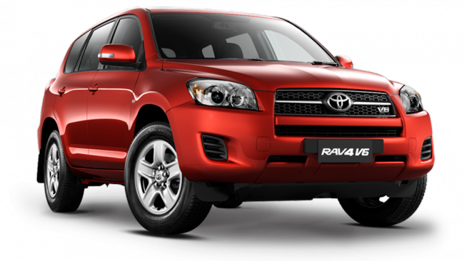 Red Toyota Rav4 V6 Car - Rav4 (650x366), Png Download
