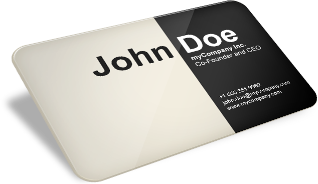 Our Business Cards - Founder And Ceo Business Card (634x367), Png Download
