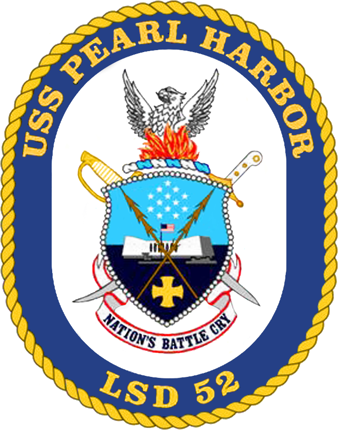 Uss Pearl Harbor Lsd-52 Crest - Uss Curtis Wilbur Ship Crest (674x858), Png Download