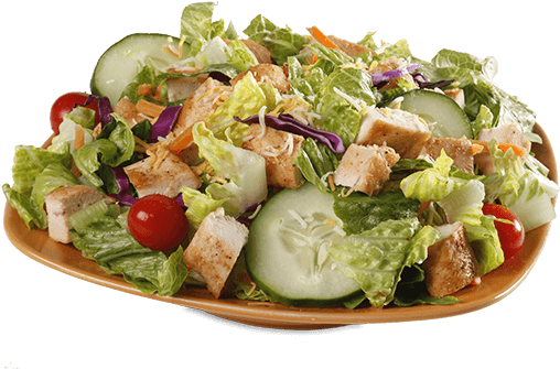 Grilled Chicken Salad - Chicken Salad (600x365), Png Download