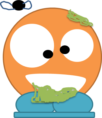 Mouldy Mango - Cartoon (338x393), Png Download