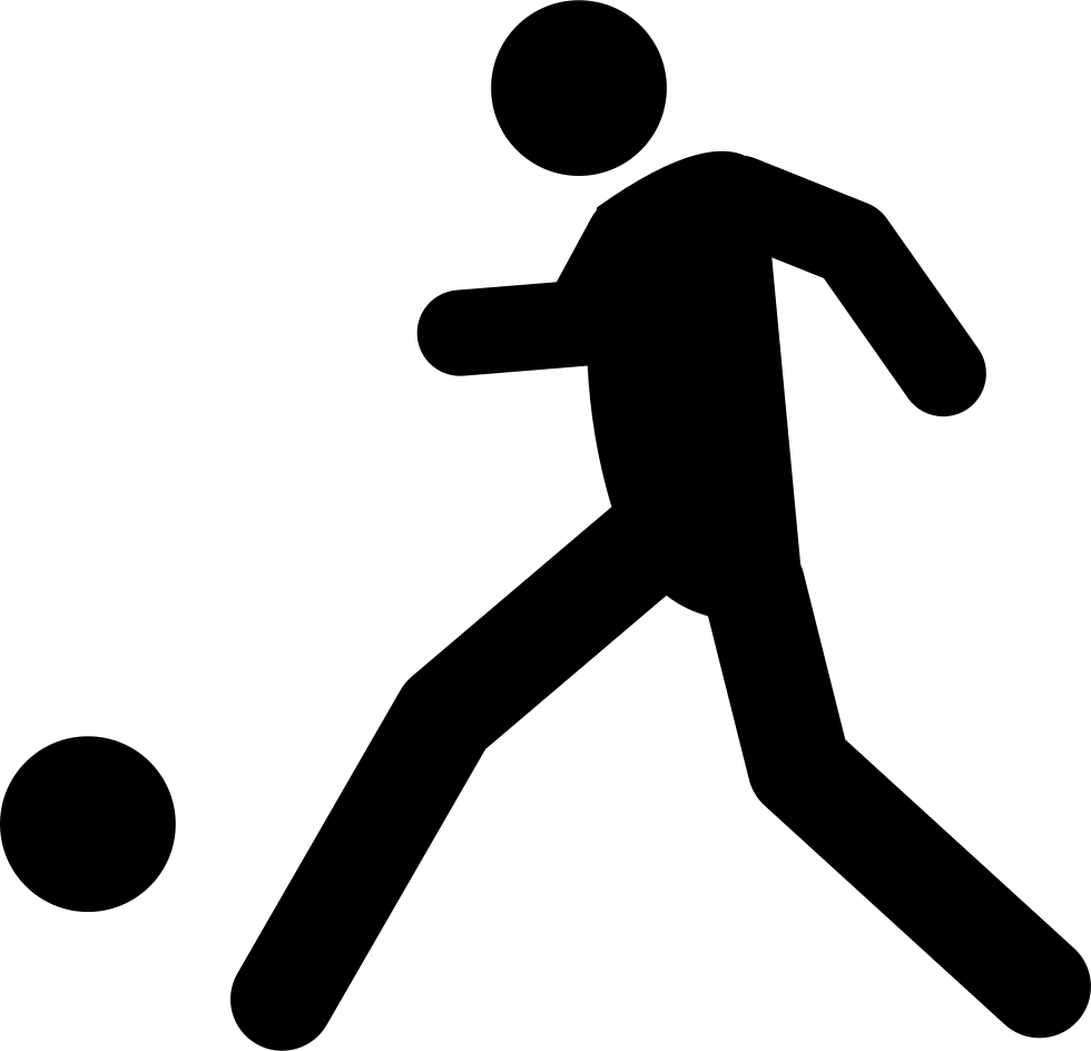 Football Player Kicking Ball - Someone Kicking A Ball (980x944), Png Download