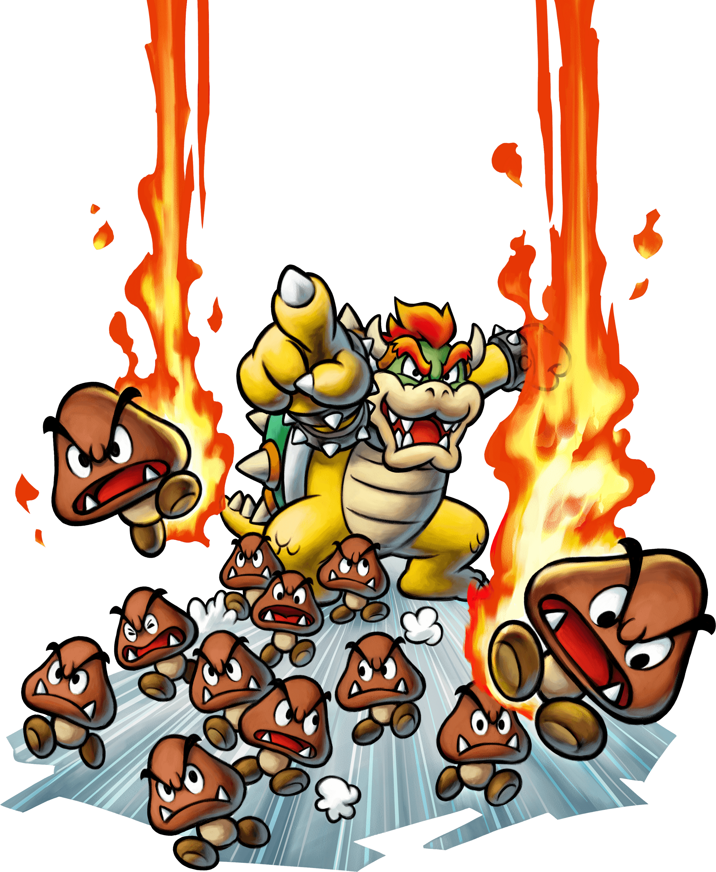 Mario & Luigi - Bowser Bowser's Inside Story (2463x3000), Png Download