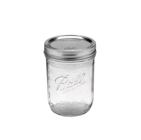 Mason Jar - Ball Wide Mouth Pint Jars - 12 Count (16oz) (600x600), Png Download