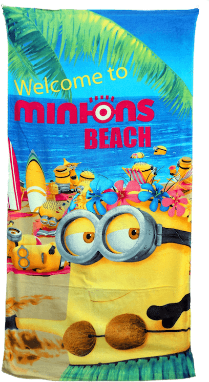 Minions Towel - Minions Badetuch Badehandtuch Strandlaken Duschtuch (420x766), Png Download