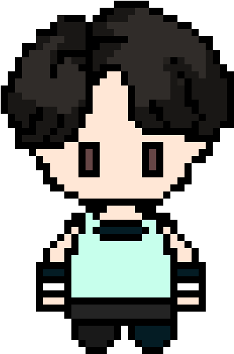 Jimin Sprite Neutral - Pixel Art (480x530), Png Download