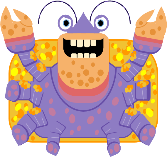 Animaltamatoa The Shiny Crab - Cartoon (960x540), Png Download