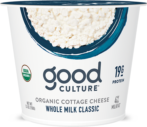 Original - Good Culture Cottage Cheese, 4% Milkfat, Blueberry (750x555), Png Download