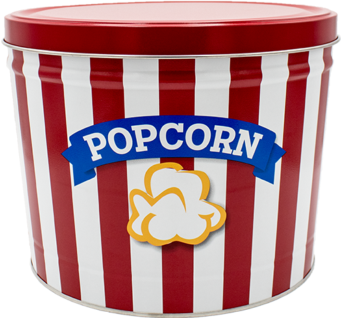 Blue Ribbon Popcorn 2 Gallon Tin - 6.5 Gallon Gourmet Popcorn Can - Your Choice (500x500), Png Download