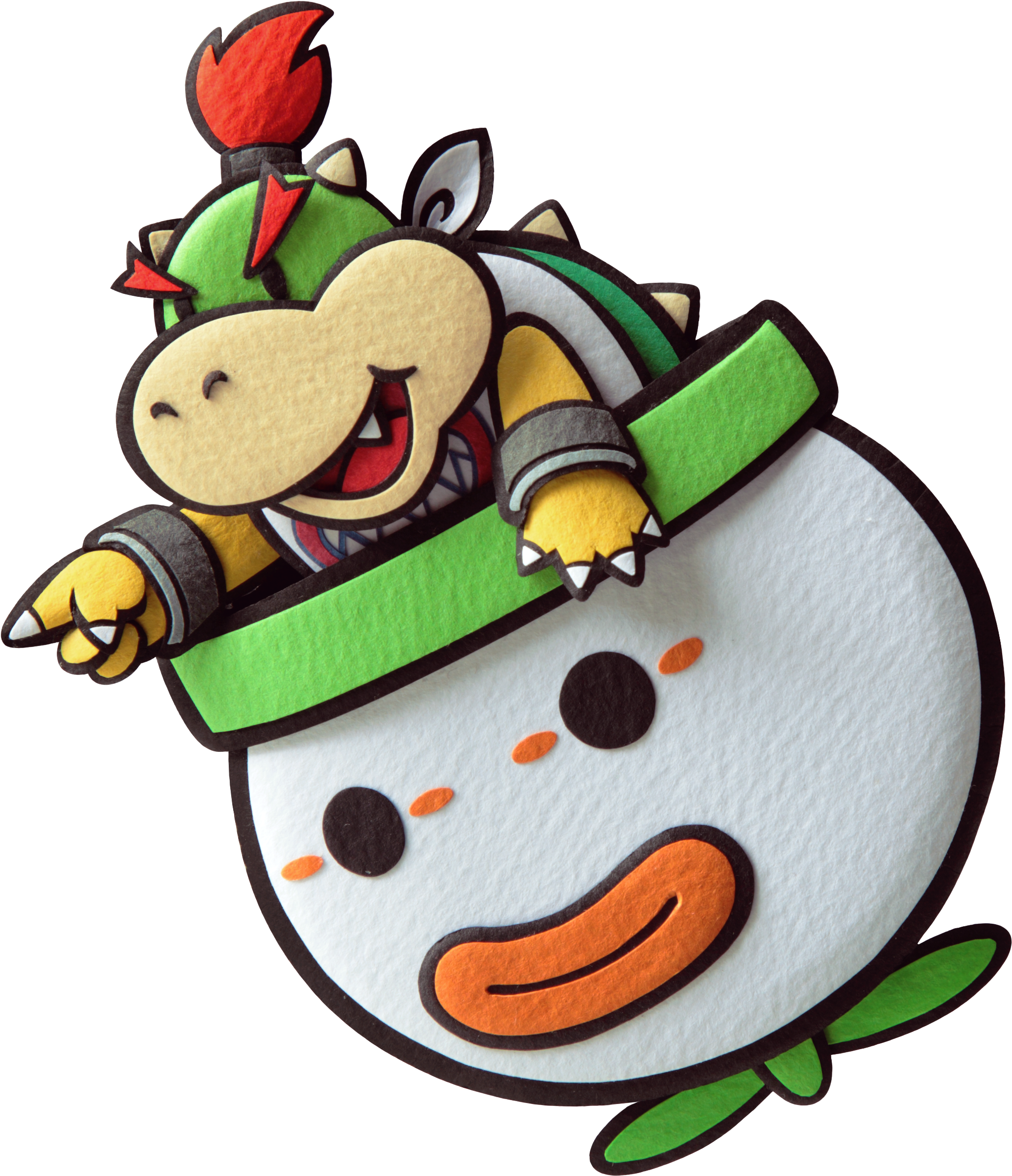 Mario & Luigi Vi - Paper Mario Baby Bowser (3000x3000), Png Download