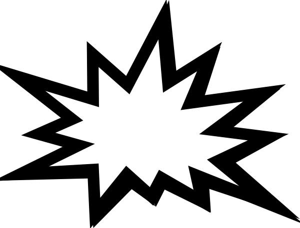 Pow Png Blank - Simbolo Explosao (600x457), Png Download