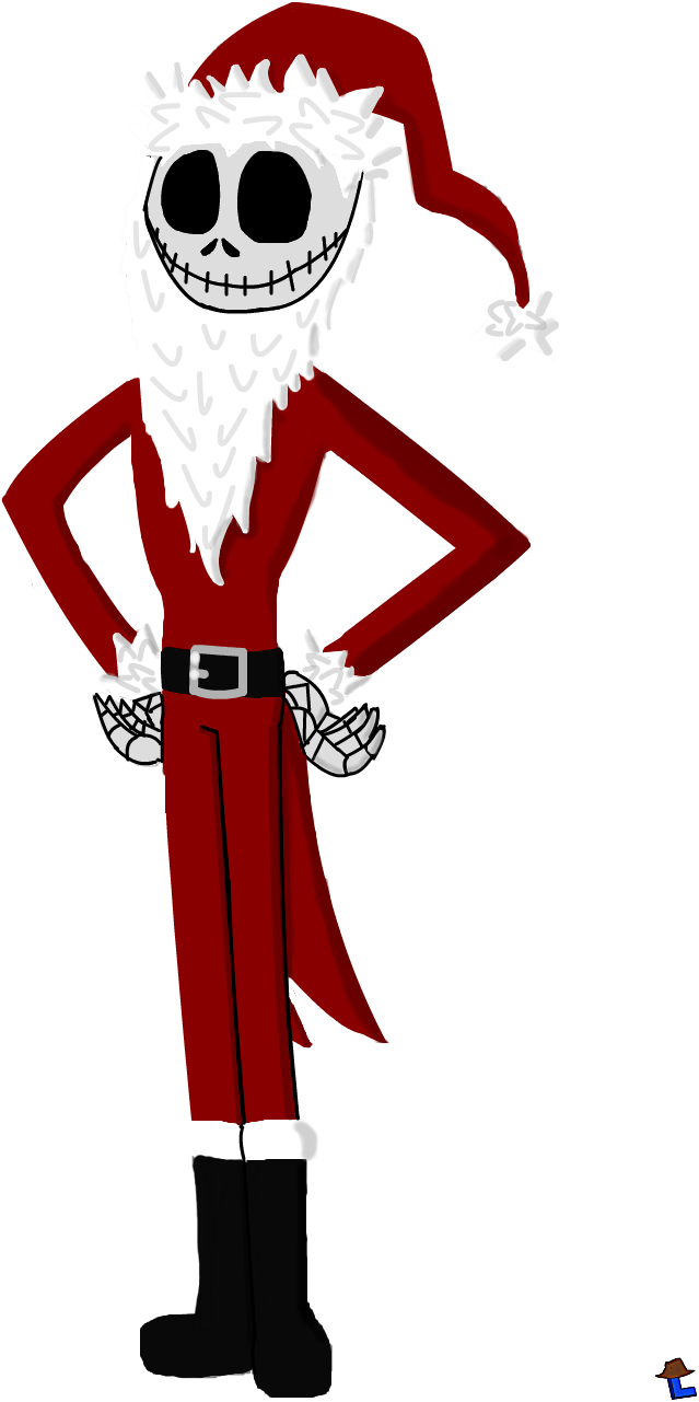 Graphic Library Collection Of Jack Nightmare High Best - Jack Skellington Santa Clipart (768x1295), Png Download