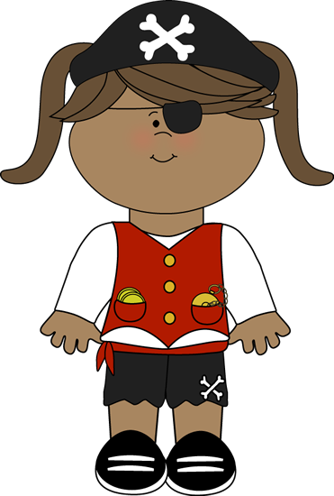 Pirate Girl Clip Art Image - Pirate Clipart (371x550), Png Download