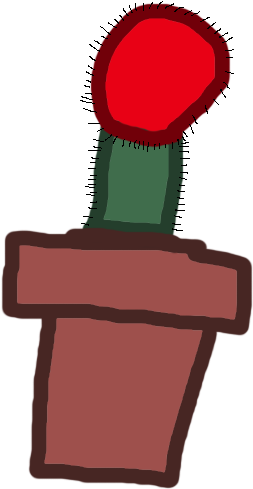 Moon Cactus - Illustration (319x509), Png Download