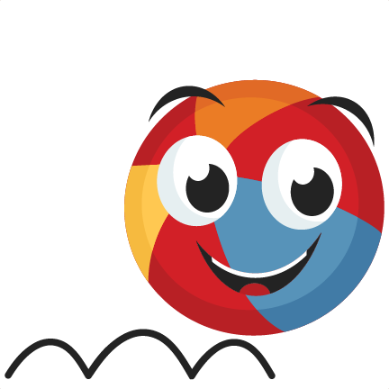 Happy Beach Ball Svg Scrapbook Cut File Cute Clipart - Happy Ball Png Clipart (432x432), Png Download
