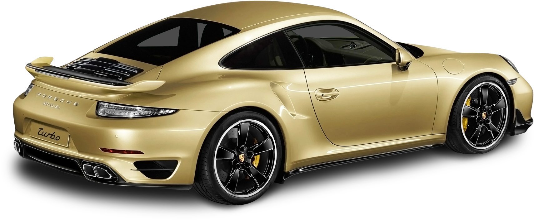 Porsche 911 Turbo Aerokit Gold Car Png Image - 911 Turbo Aero Kit (1788x792), Png Download