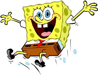 Vector Logo Spongebob Squarepants Jump Vector Logo - Spongebob Loot Bags (8-pack) (400x400), Png Download