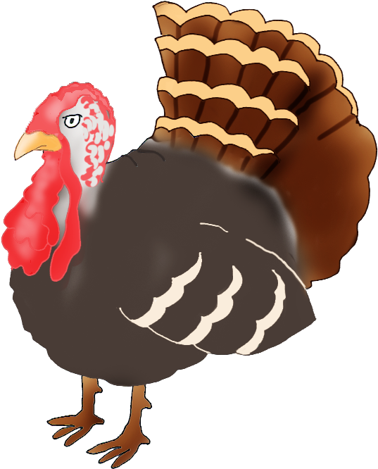 Drawn Turkey Transparent - Turkeys Clipart (656x734), Png Download