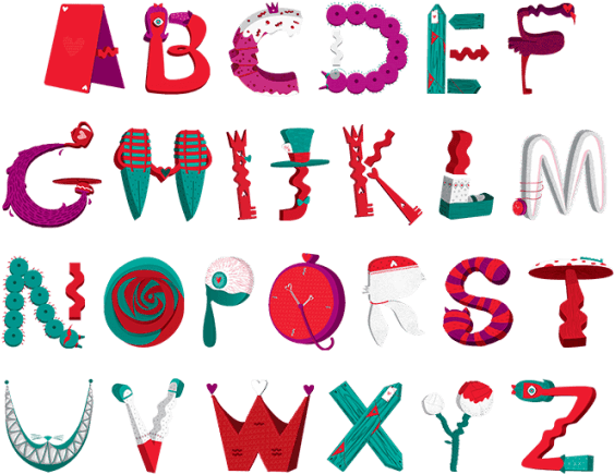 Alice In Wonderland Font - Cool Alice In Wonderland Font (595x595), Png Download