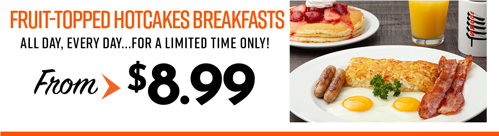 Steak And Eggs Starting From $9 - Steak And Eggs (1017x337), Png Download