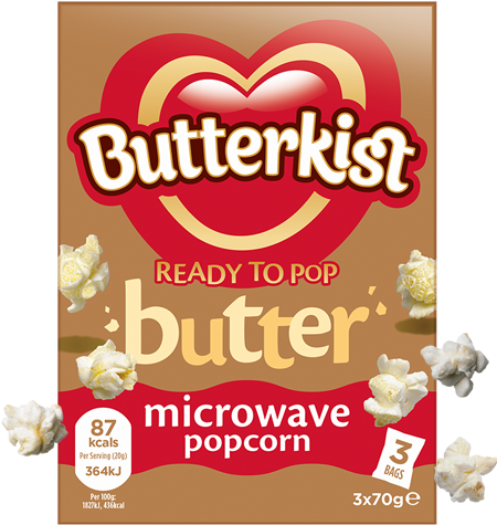 Butterkist Toffee Microwave Popcorn (500x513), Png Download