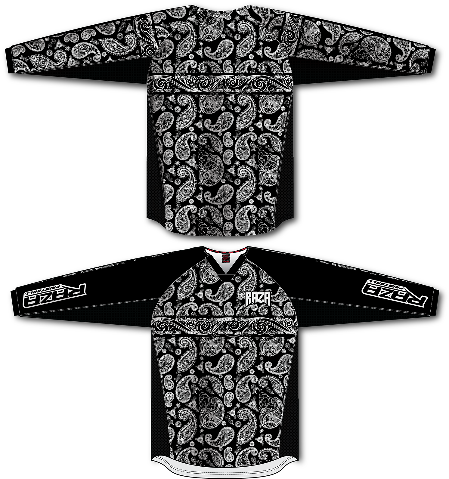 Bandana Black Tm2 Jersey Razalife Bandana Headband - Jersey (1500x1615), Png Download