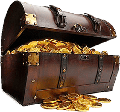 Small Open Treasure Chest - Repeat And Referral Business (400x400), Png Download