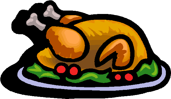 Nchs Food Bank Volunteers Club “thanksgiving Turkey - Turkey Dinner Clipart (603x354), Png Download
