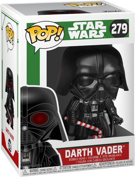 Darth Vader With Candy Cane Pop Vinyl Figure - Star Wars Funko Holiday (600x600), Png Download
