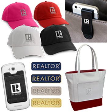 Realtor® Logo Branded Products - 12 Custom Contemporary Zip Totes (350x364), Png Download