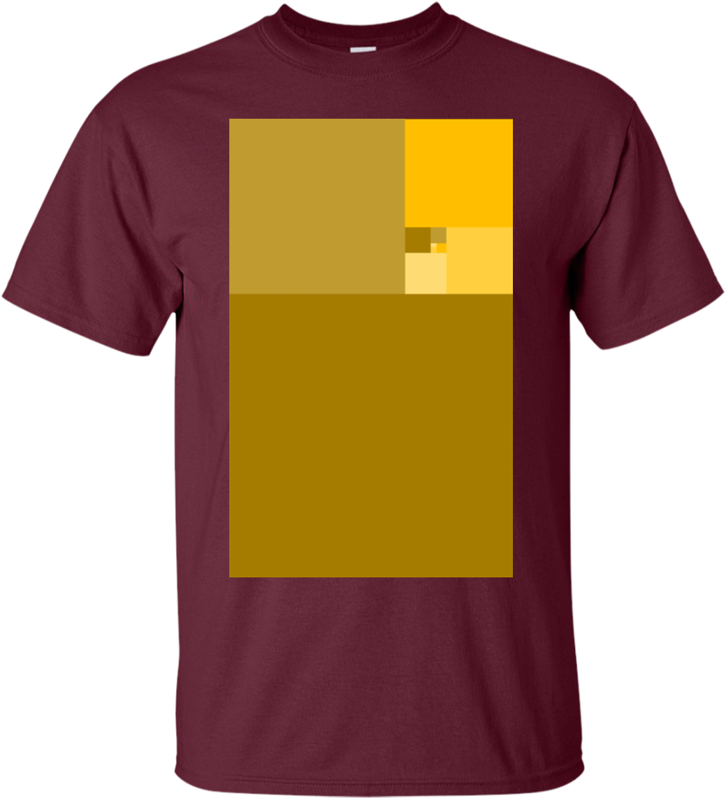 Golden Ratio Squares - Shirt (1155x1155), Png Download