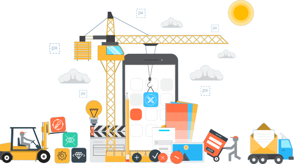 Application Development - " - Flat Design (573x320), Png Download