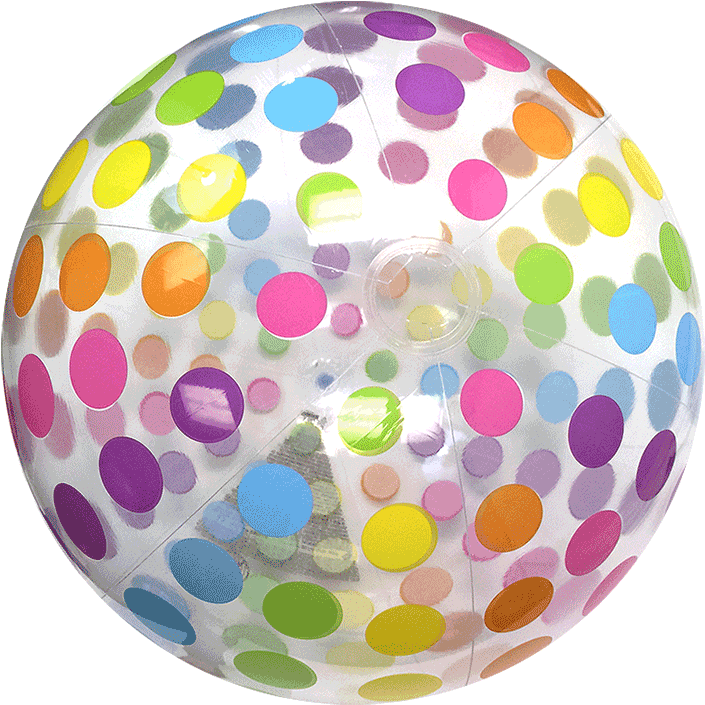 Rainbow Dot Ball - Intex 72 Beach Ball (750x750), Png Download