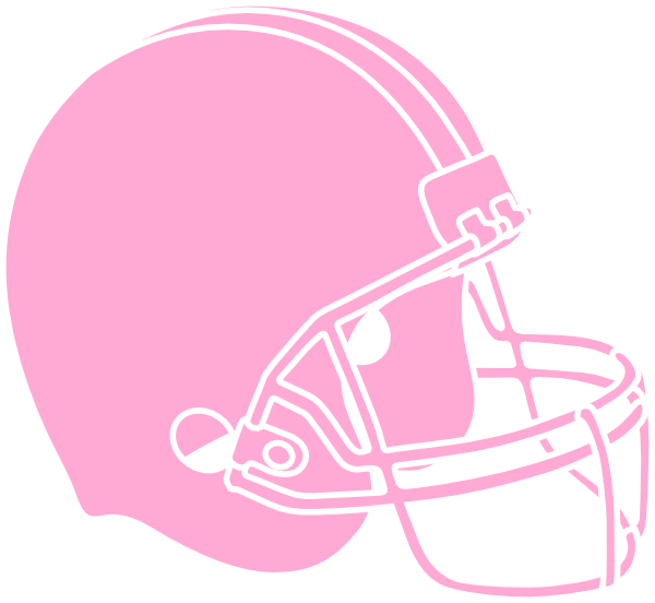 How To Set Use Pink Powder Puff Football Helmet Clipart (600x552), Png Download