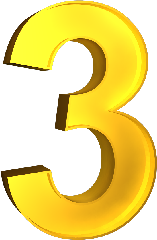 Number 3 Png - Number 3 Transparent Background (1600x1080), Png Download