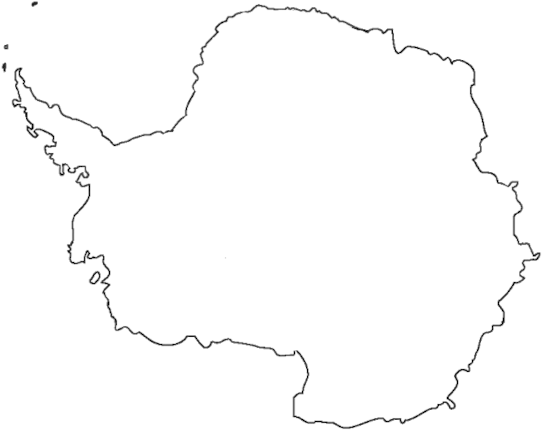 File - Antarctica - Line Art (586x480), Png Download
