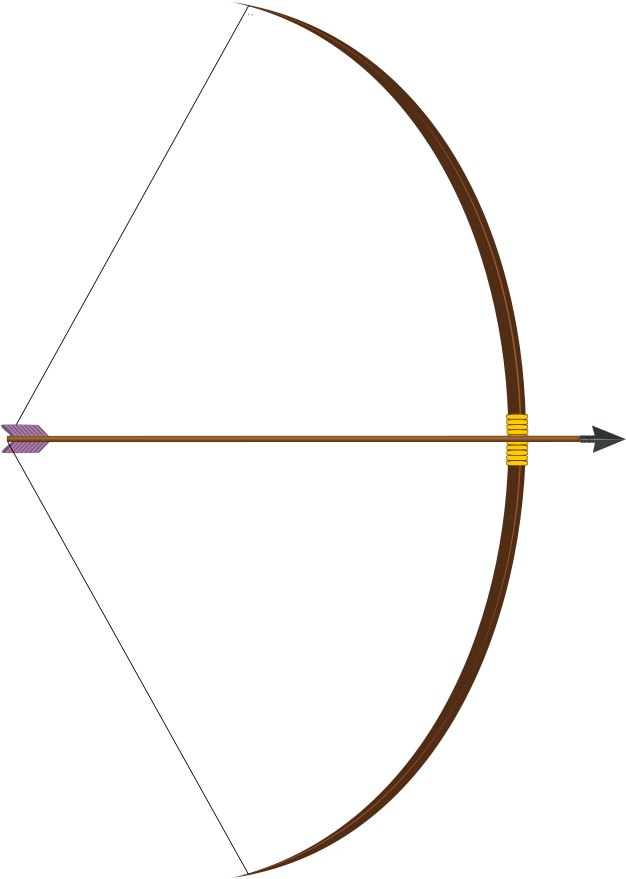 Bow And Arrow - Bow And Arrow Png (566x800), Png Download