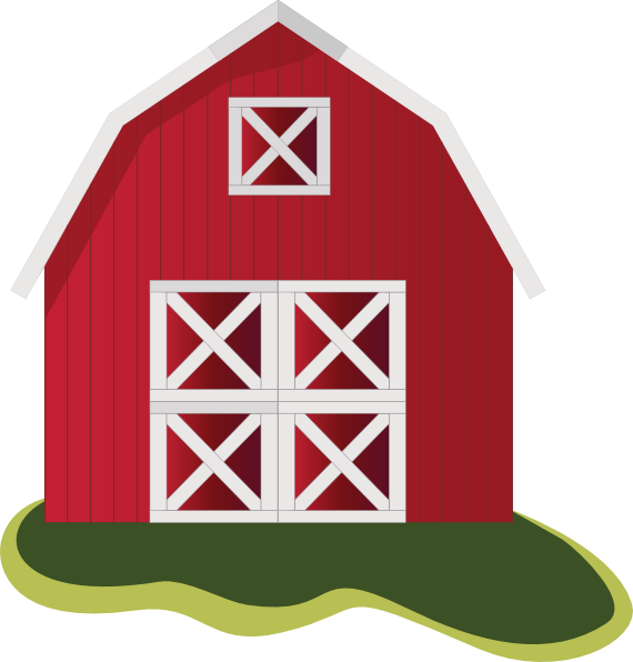 Clip Freeuse Stock Farmhouse Clipart Straw Roof - My Barn Throw Blanket (570x596), Png Download