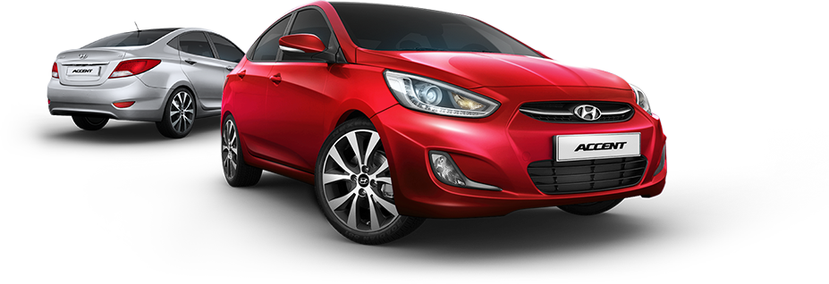 Red Hyundai Png Picture - Hyundai Accent Red Color (927x318), Png Download