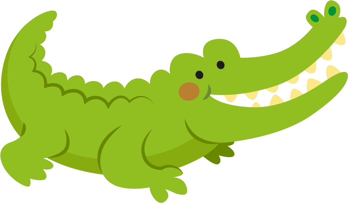 Banner Library Download Clip Art Transprent Png Free - Cute Crocodile Png (1601x1000), Png Download
