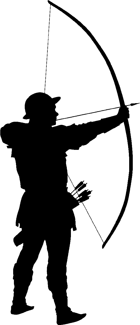 Longbow Archer - Archer Silhouette (765x1300), Png Download