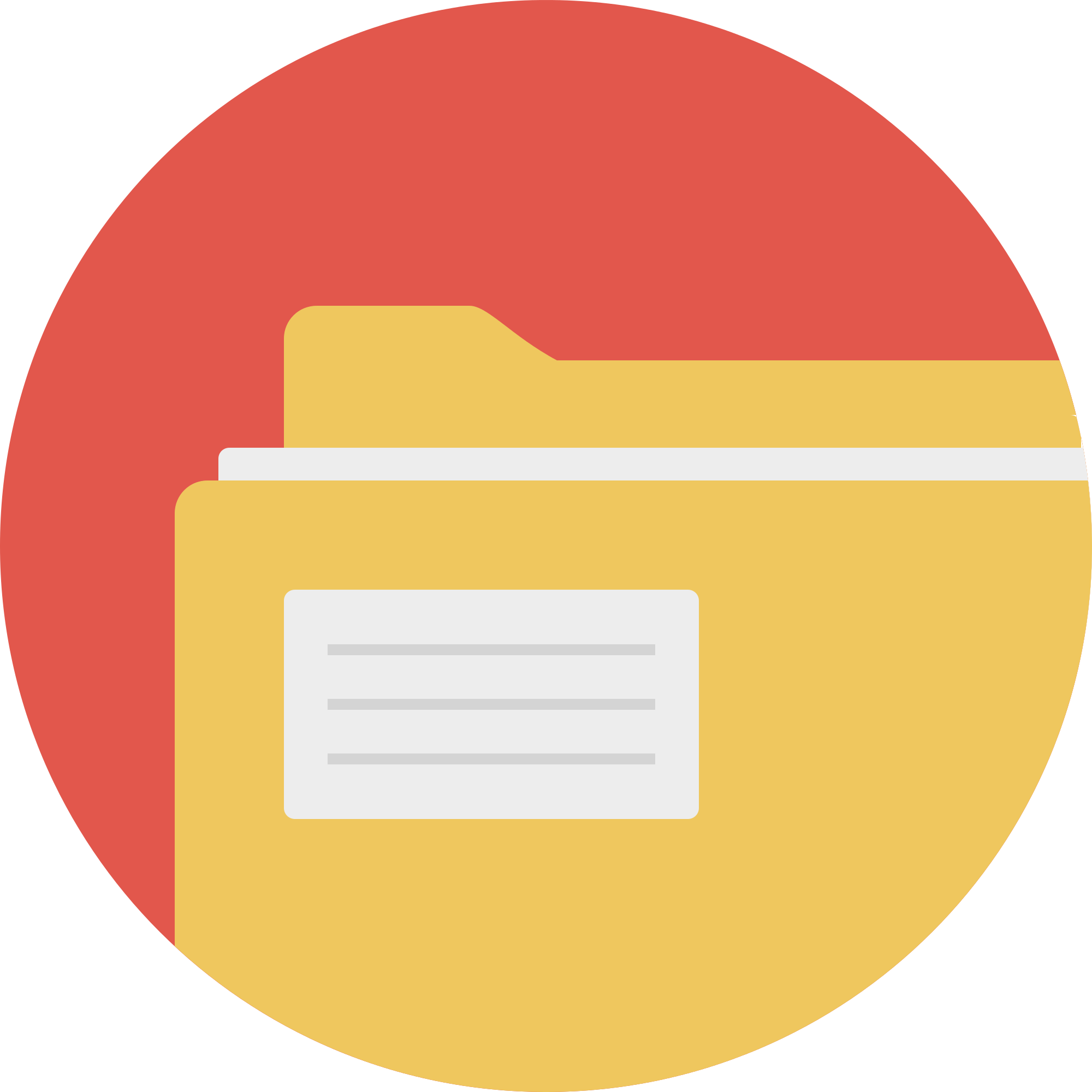 Open - Folder Icon Circle Png (2000x2000), Png Download