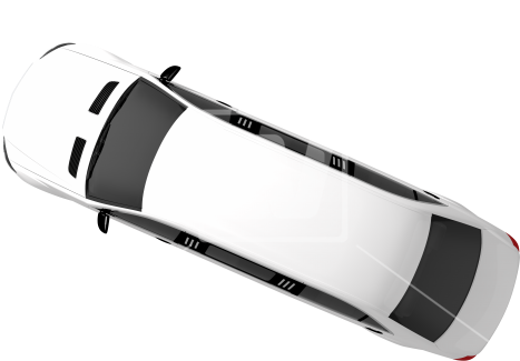 White Limousine Top View - Limousine Top View (550x351), Png Download