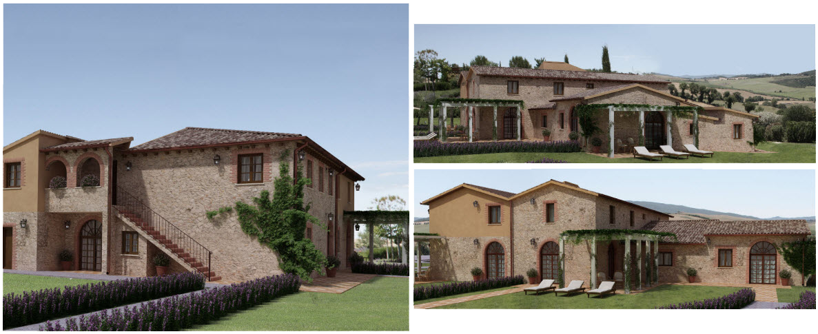 Querceto Farmhouse Tuscany Farmhouse - Villa (1187x485), Png Download